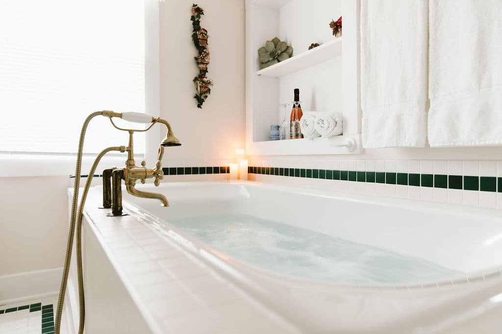 Close up of double jacuzzi tub